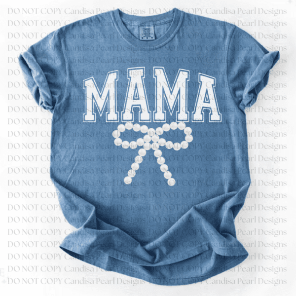 Varsity Mama Pearl Bow PNG DIGITAL DOWNLOAD
