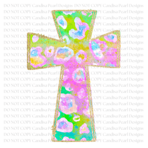 Neon Green Lilac Cross PNG DIGITAL DOWNLOAD