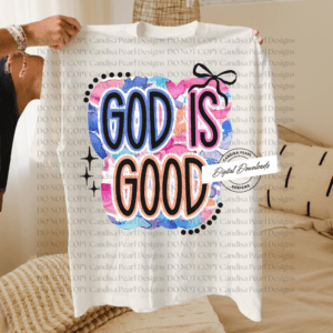 God Is Good Dots & Bow PNG DIGITAL DOWNLOAD