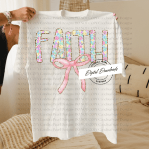 Faith Spring Flowers  PNG DIGITAL DOWNLOAD