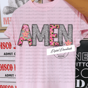 Glitz Pop Amen PNG DIGITAL DOWNLOAD