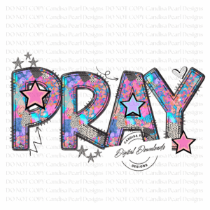 Pop Art Pray PNG DIGITAL DOWNLOAD