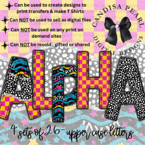 Retro Wave Alpha PNG DIGITAL DOWNLOAD