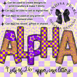 Spirit Purple & Yellow ALPHA SET PNG DIGITAL DOWNLOAD