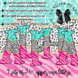 Preppy Composition ALPHA SET PNG DIGITAL DOWNLOAD