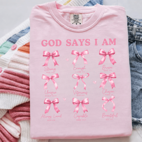 God Says I Coquette Bow T-SHIRT