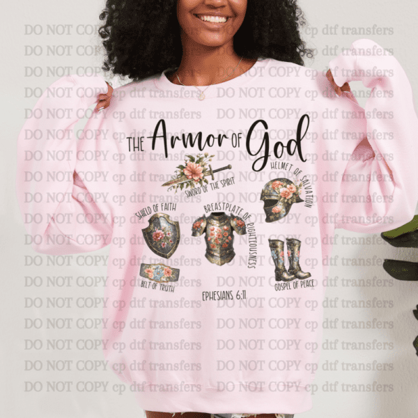 The Armor Of God Black Text DTF TRANSFER