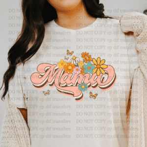 Retro Floral Mama DTF TRANSFER