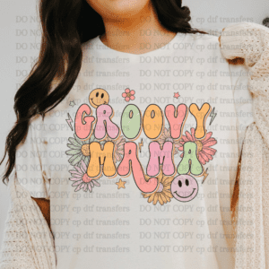 Groovy Mama Smiley DTF TRANSFER