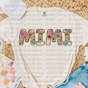 Mimi Block Flowers DTF TRANSFER