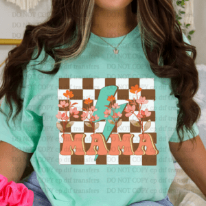 Mama Brown Checker DTF TRANSFER