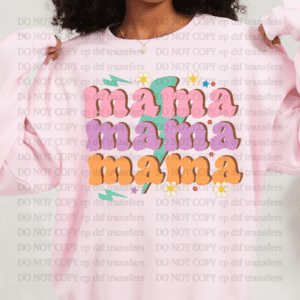 Mama Stacked Bolt DTF TRANSFER