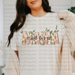 Most Loved Mama Floral DTF TRANSFER