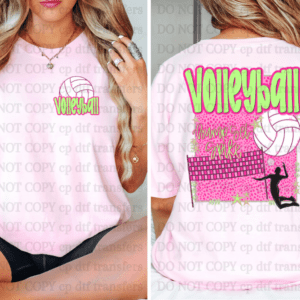 Preppy Volleyball With Pocket  DTF TRANSFER
