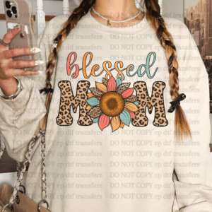 Blessed Mom Sunflower DTF TRANSFER