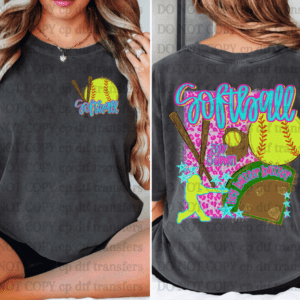 Preppy Softball With Pocket  DTF TRANSFER