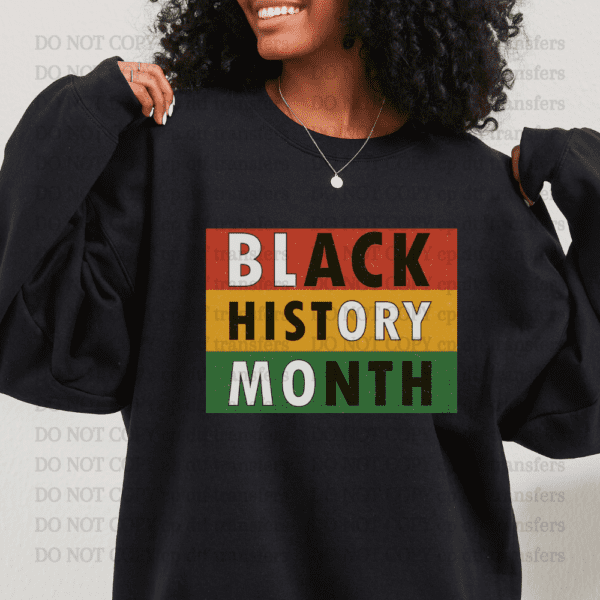 Black History Month Block  DTF TRANSFER