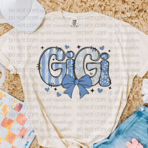 Gigi Blue DTF TRANSFER