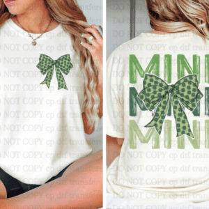 Mini With Bow Pocket St Patrick's Day DTF TRANSFER