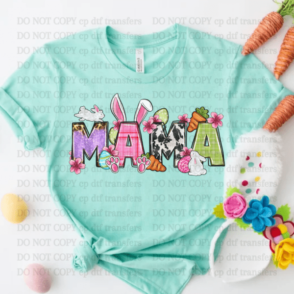 Easter Mama Bunny & Carrots DTF TRANSFER