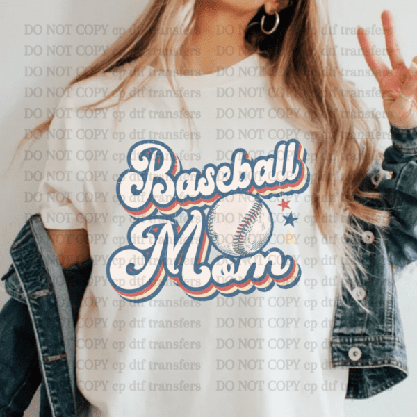 Retro Baseball Mom DTF TRANSFER