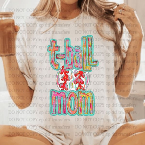 Watercolor T Ball Mom DTF TRANSFER