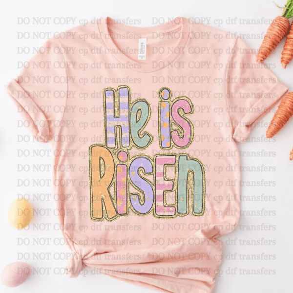 Glitz He Is Risen DTF TRANSFER