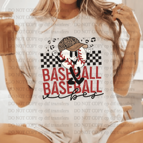 Baseball Baseball Vibes DTF TRANSFER