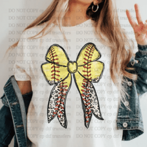 Softball Coquette Bow DTF TRANSFER