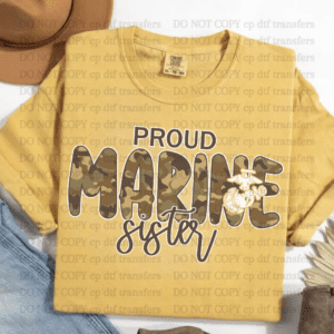Proud Marine Sister DTF TRANSFER