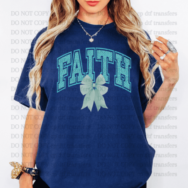 Faith Leopard Blue DTF TRANSFER