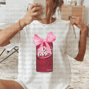 Dr. Pepper Big Pink Bow DTF TRANSFER