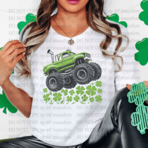 Monster Truck Shamrocks DTF TRANSFER