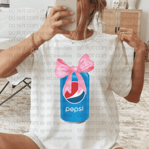 Pepsi Big Pink Bow DTF TRANSFER