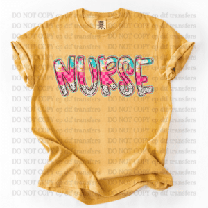Nurse Messy Chaos Font DTF TRANSFER