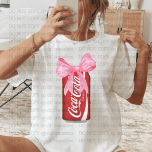 Coca-Cola Big Pink Bow DTF TRANSFER