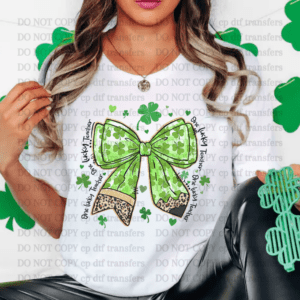 St Patricks Days Pencil Bow DTF TRANSFER