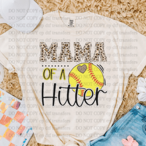 Softball Mama Of A Hitter DTF TRANSFER