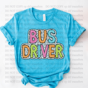 Bus Driver Bright Dalmatian DTF TRANSFER
