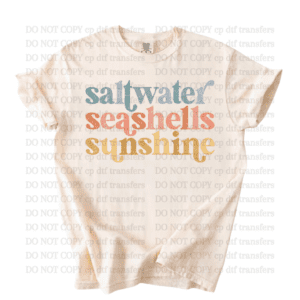 Saltwater Seashells Sunshine DTF TRANSFER