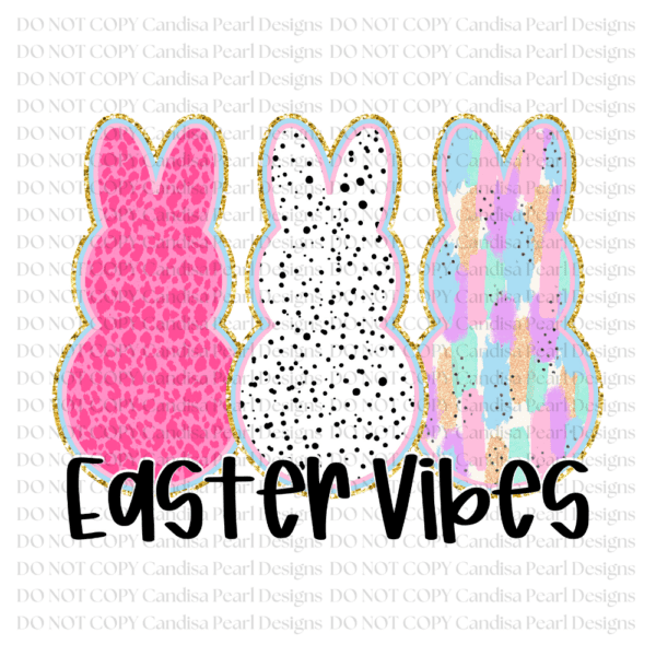 Easter Vibes Peeps Pink PNG DIGITAL DOWNLOAD