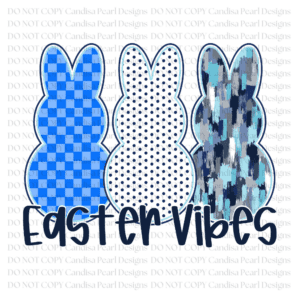 Easter Vibes Peeps Blue PNG DIGITAL DOWNLOAD