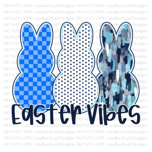 Easter Vibes Peeps Blue PNG DIGITAL DOWNLOAD