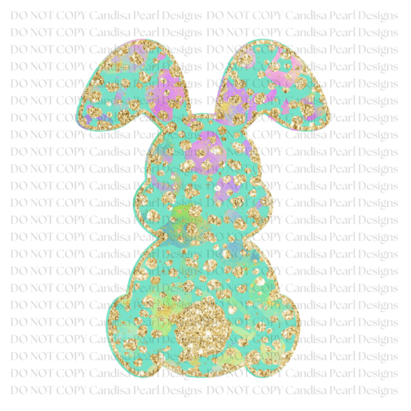 Sparkle Green Bunny PNG DIGITAL DOWNLOAD