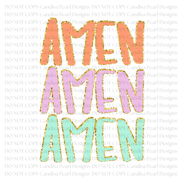 Patel Stacked Amen PNG DIGITAL DOWNLOAD