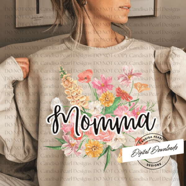 Momma Floral Bouquet  PNG DIGITAL DOWNLOAD