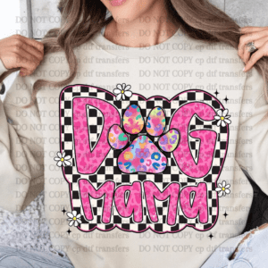 Dog Mama Colorful Leopard DTF TRANSFER