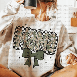 Mama Camo Checker DTF TRANSFER