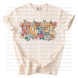 Nurse Floral Bouquet DTF TRANSFER