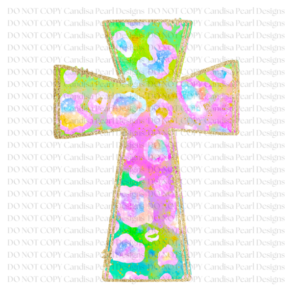 Neon Green Lilac Cross PNG DIGITAL DOWNLOAD